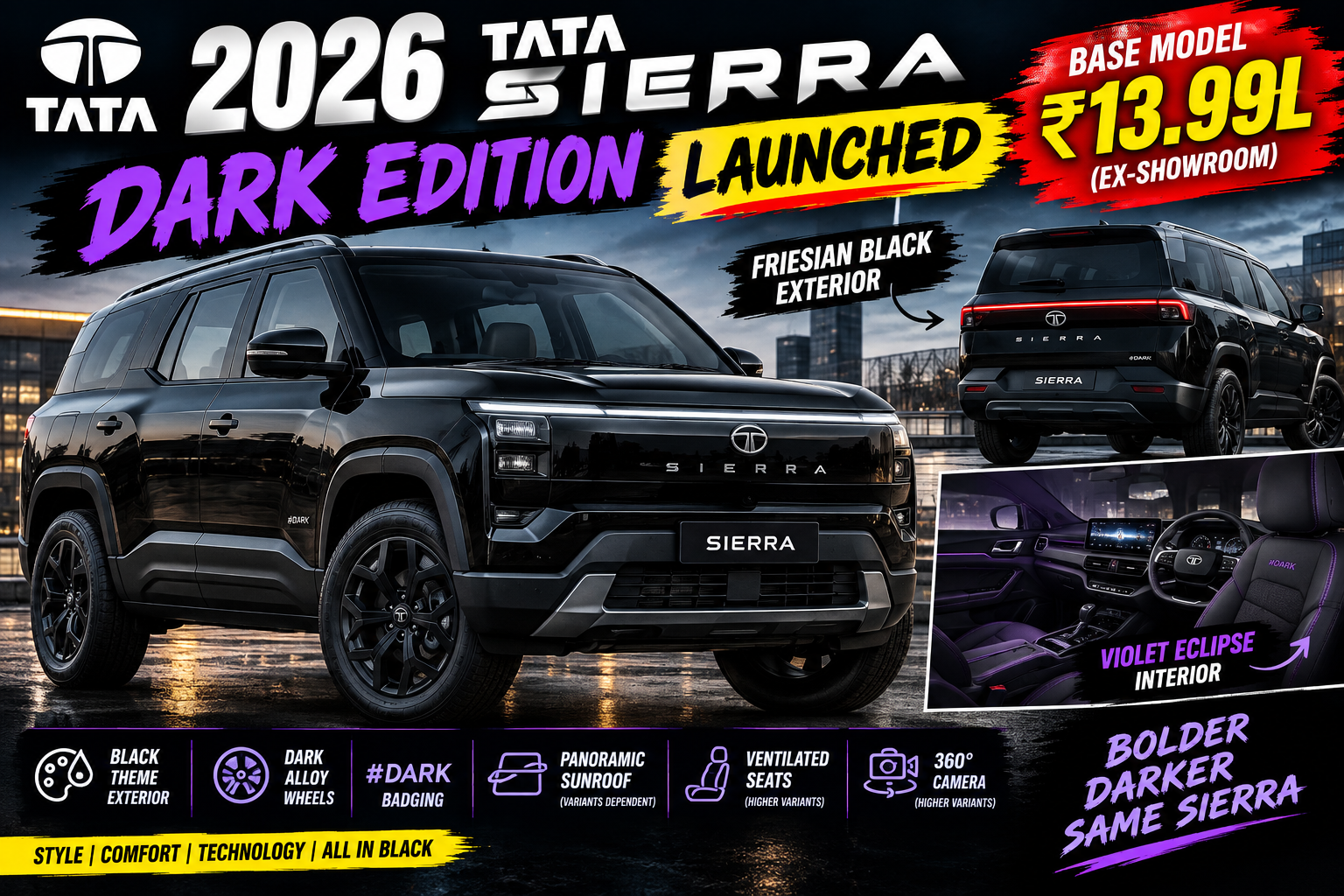 2026 Tata Sierra DARK