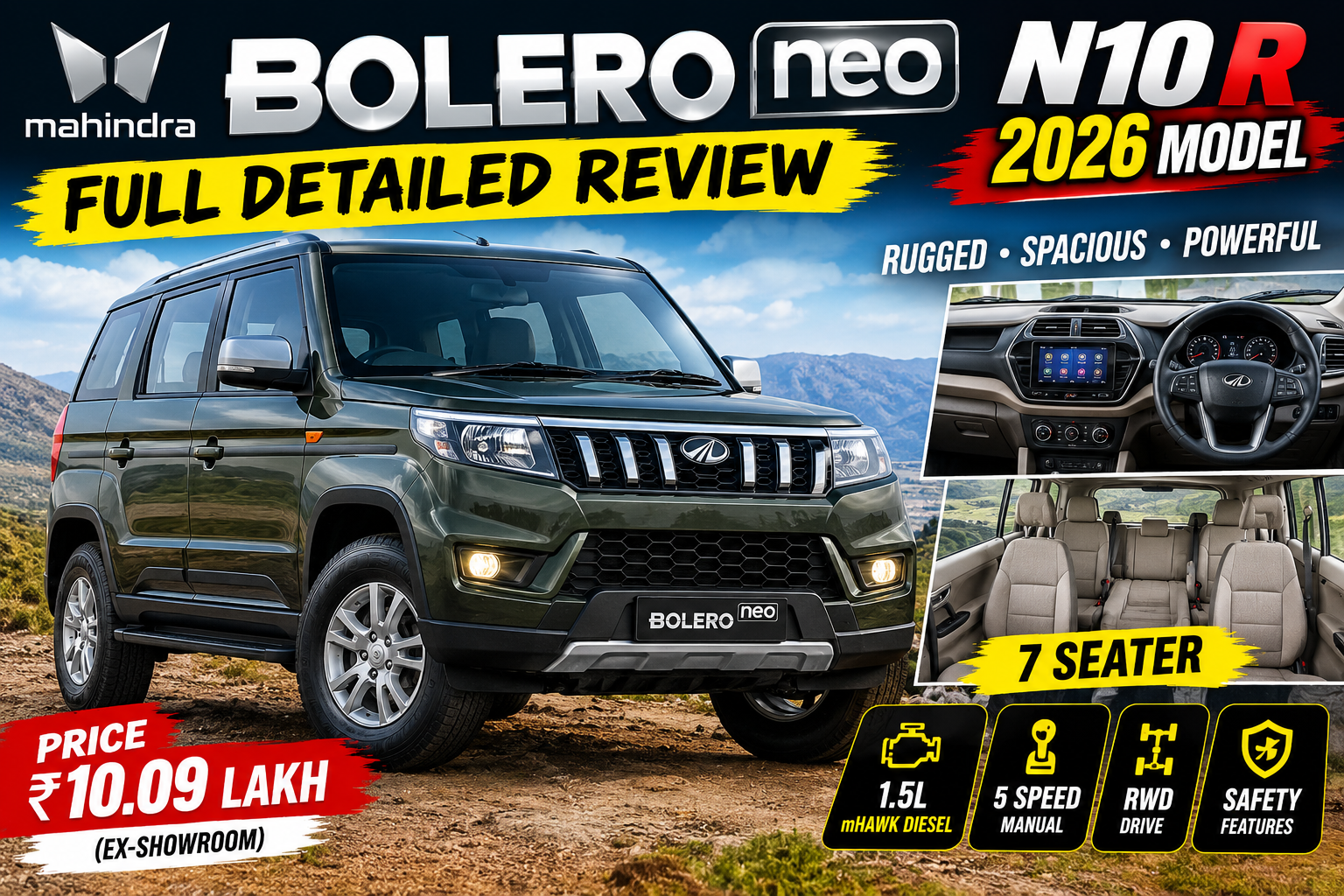 Mahindra Bolero Neo N10 R 2026