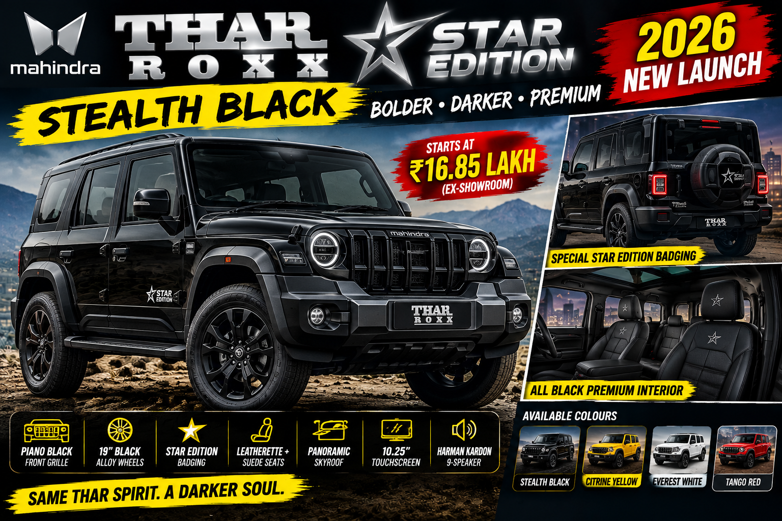 Mahindra Thar Roxx Star Edition 2026